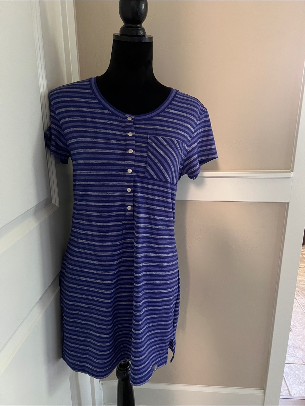 Title Nine Striped Performance Dress, M